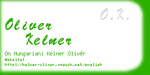 oliver kelner business card