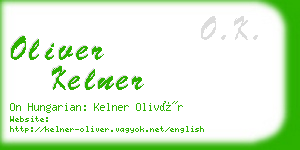 oliver kelner business card